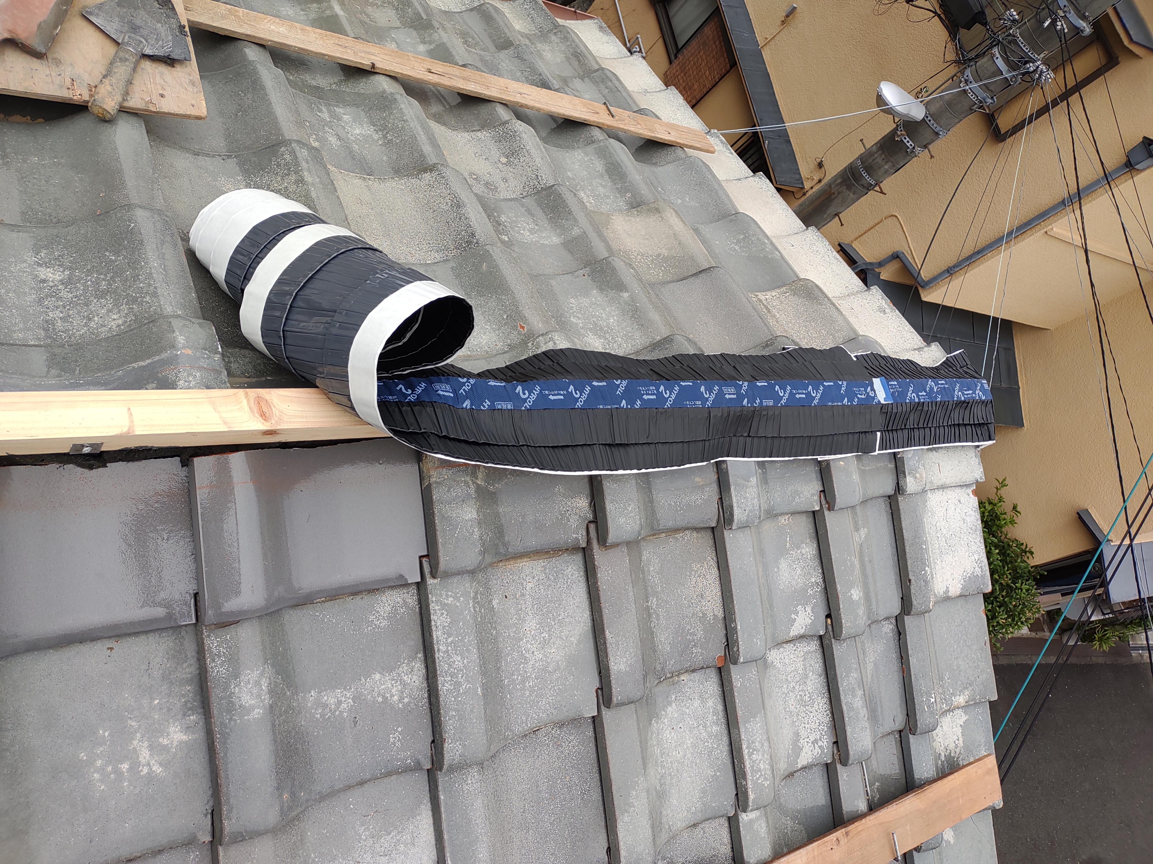 ④乾式面戸を仮置き